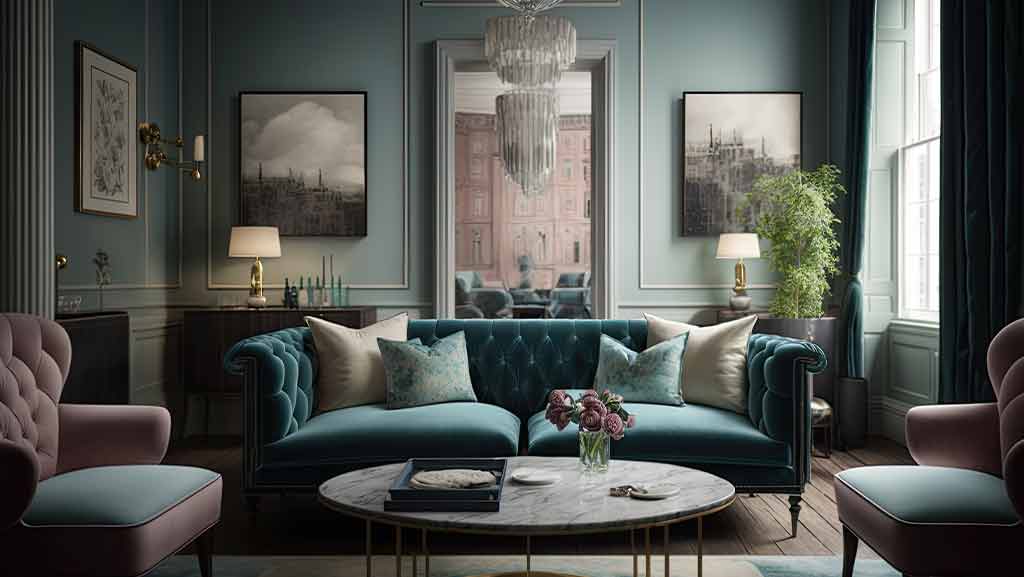 شیک ترین رنگ دکوراسیون منزل چیست؟ +معرفی رنگ سال 2025 + عکس 54 رنگ سبز دودی شیک ترین رنگ دکوراسیون منزل