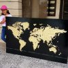 خرید تابلو ورق طلا نقشه جهان
