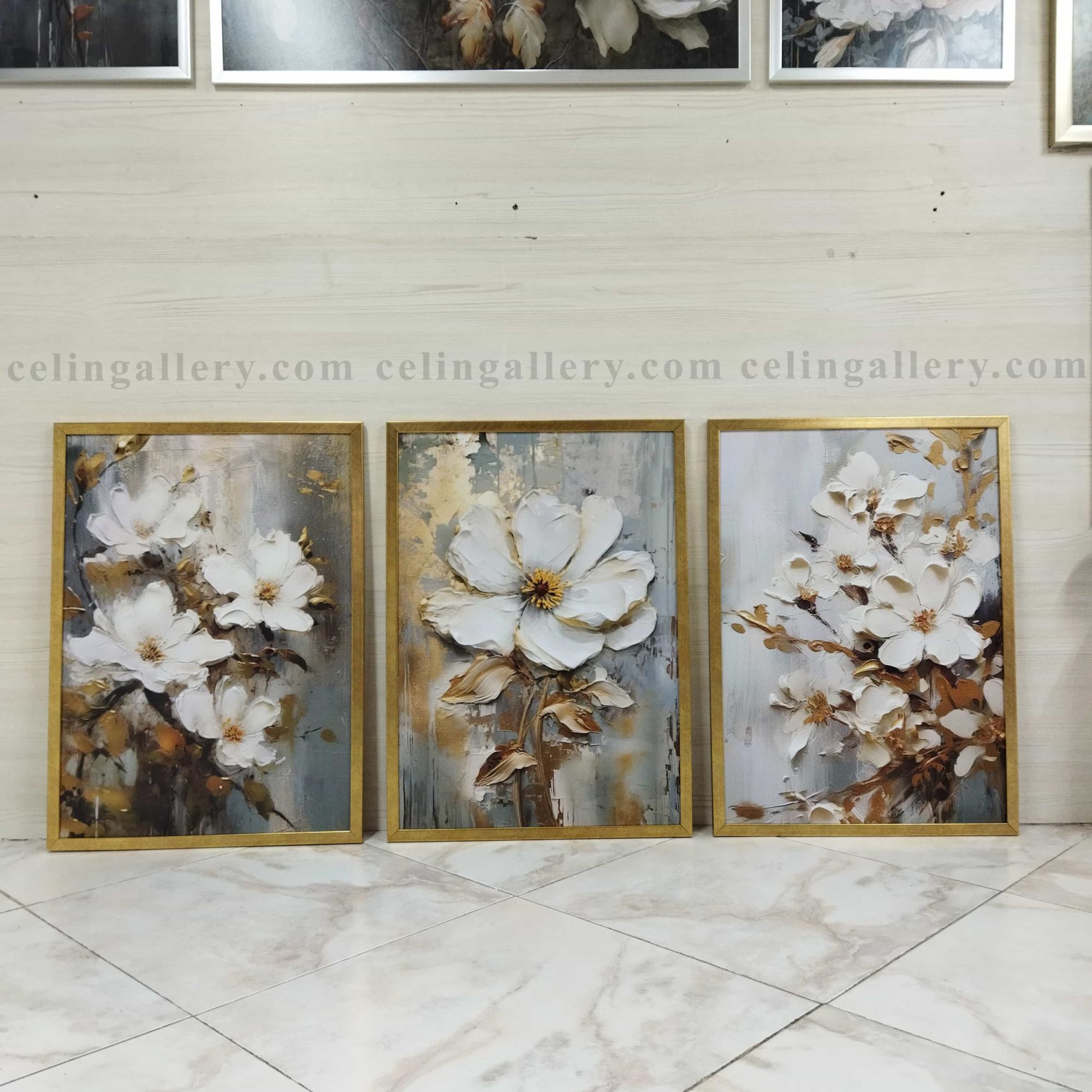 تابلو گل سه تیکه 342