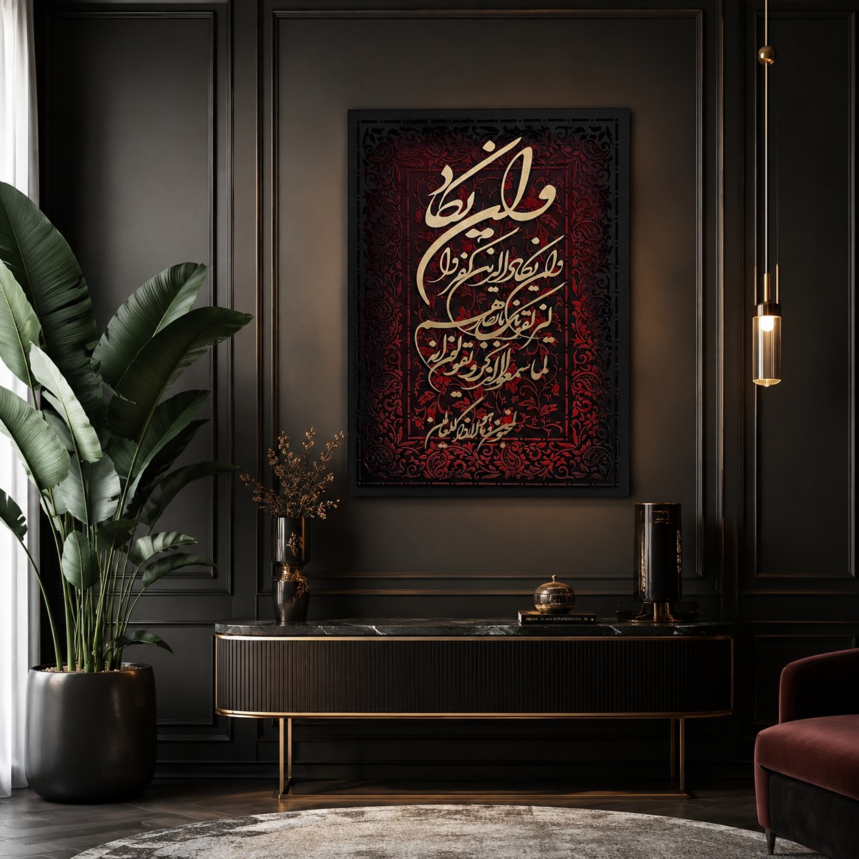 تابلو قرآنی طرح فرش کد 92